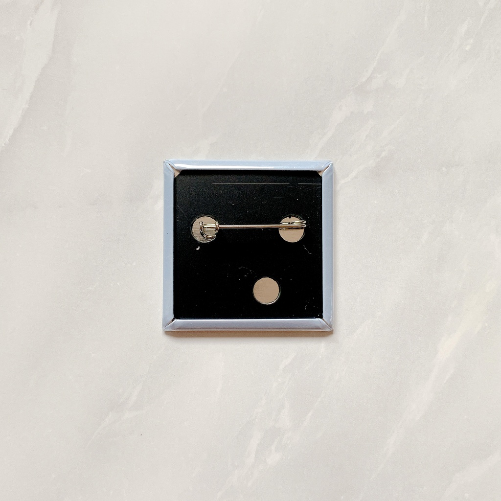 ヤドカリ赤安アレルギー&文字無し缶バッジ