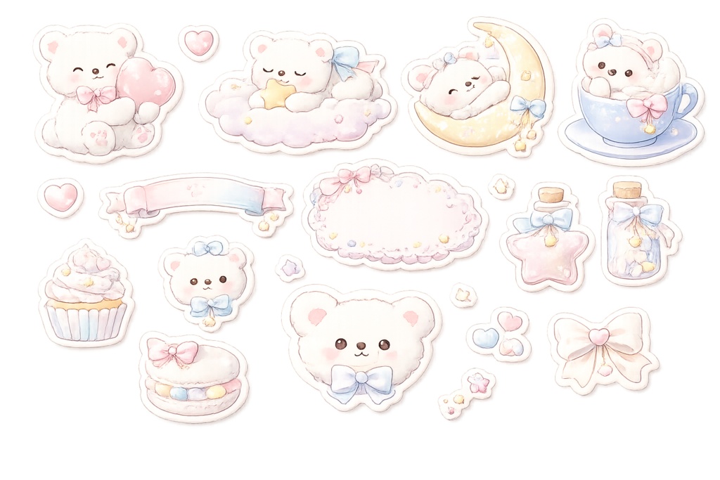 しろくまちゃん sweet ステッカーセット 🐻‍❄️