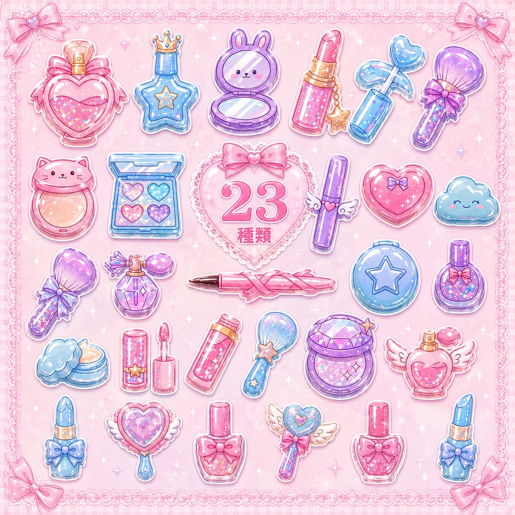 うるちゅるコスメシール 23枚セット