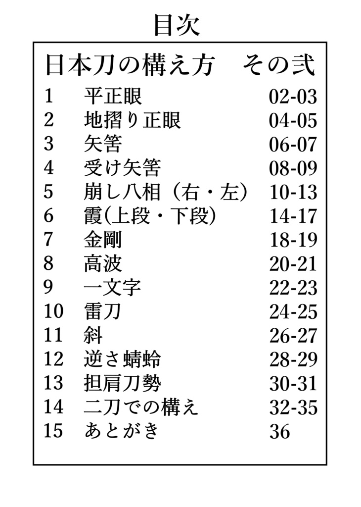 はなまる剣遊会監修 日本刀の構え方 その弐
