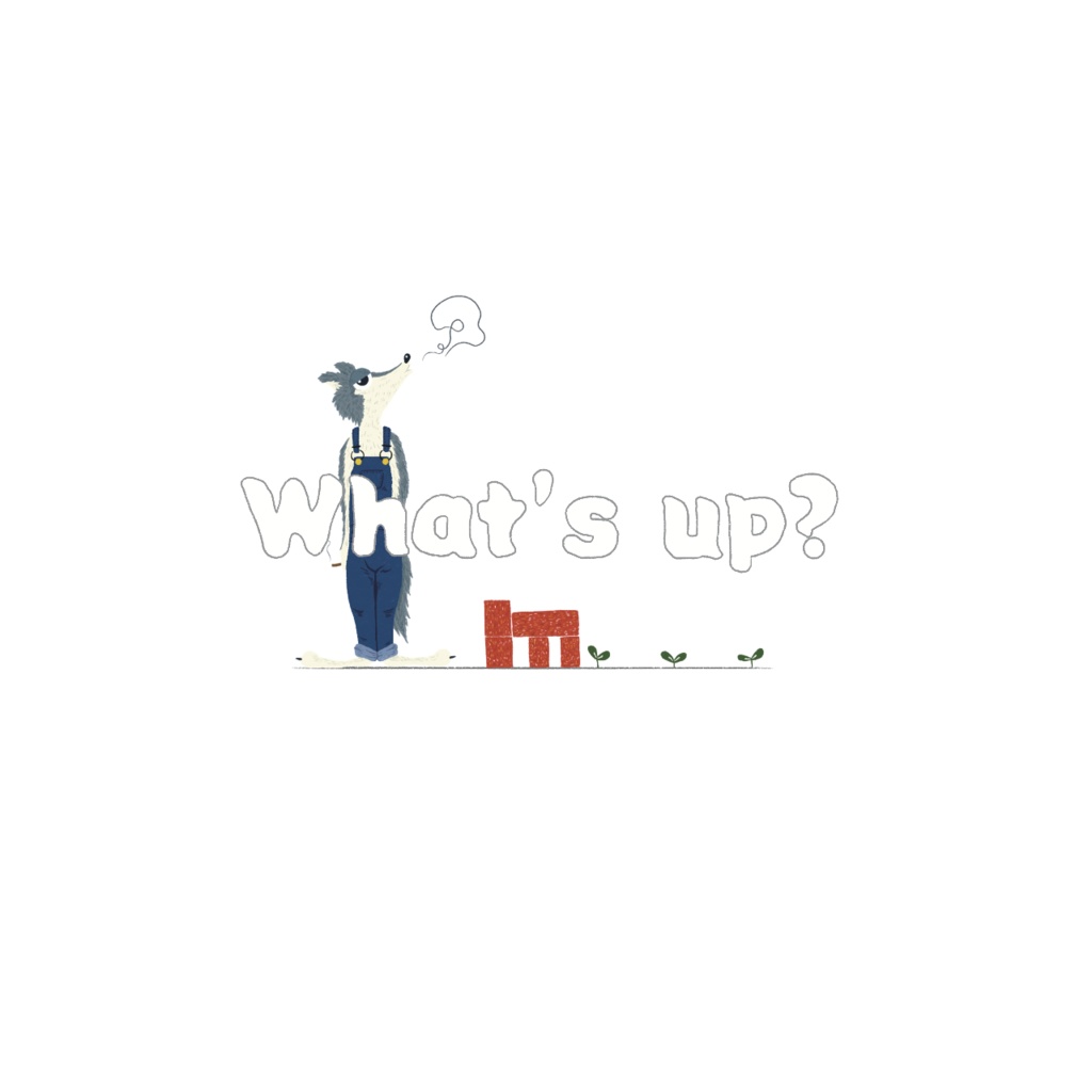 『What's up?』缶バッジ 38mm