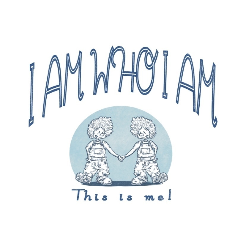 『I am who I am』缶バッジ 38mm