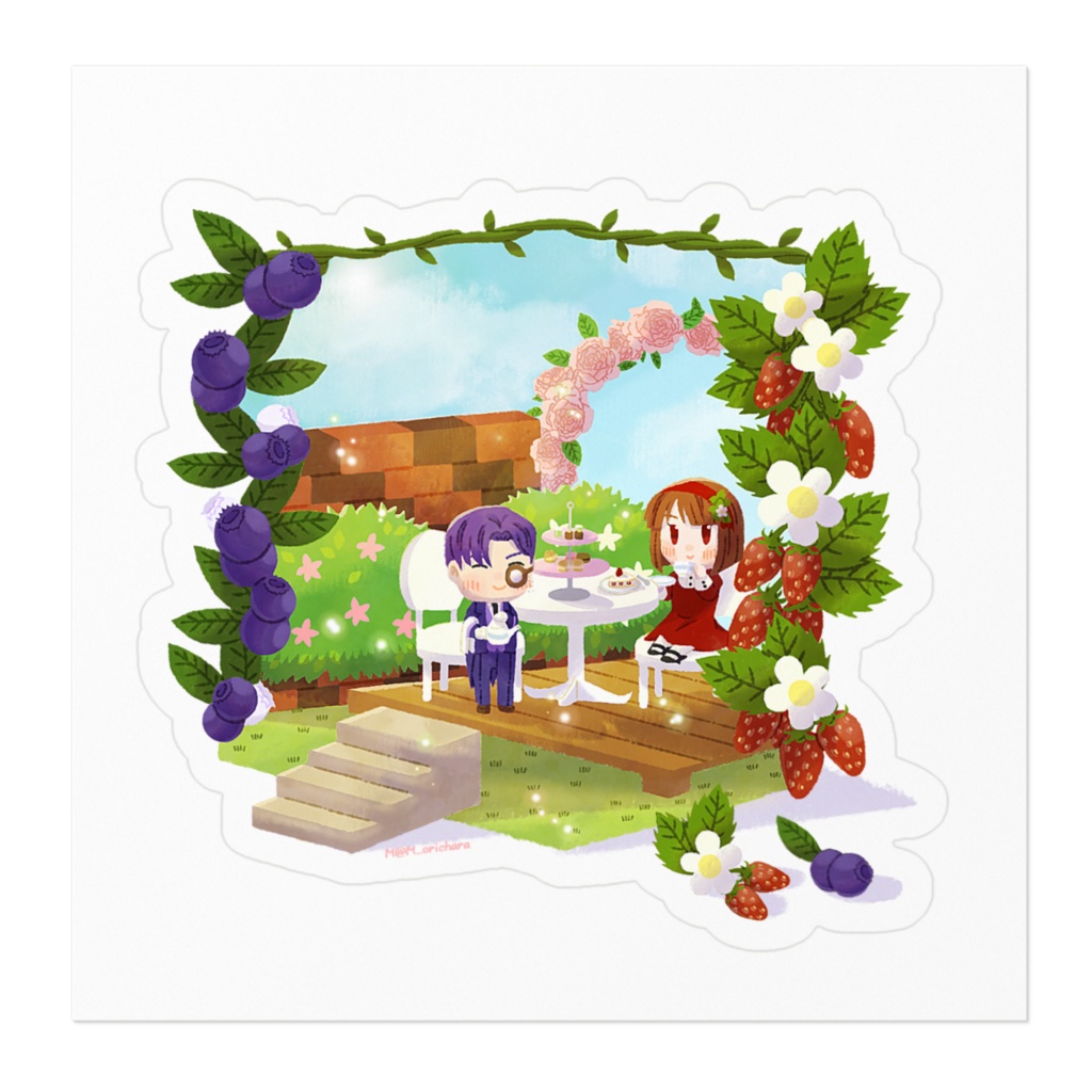 ワイルドストロベリー&ブルーベリー ステッカー