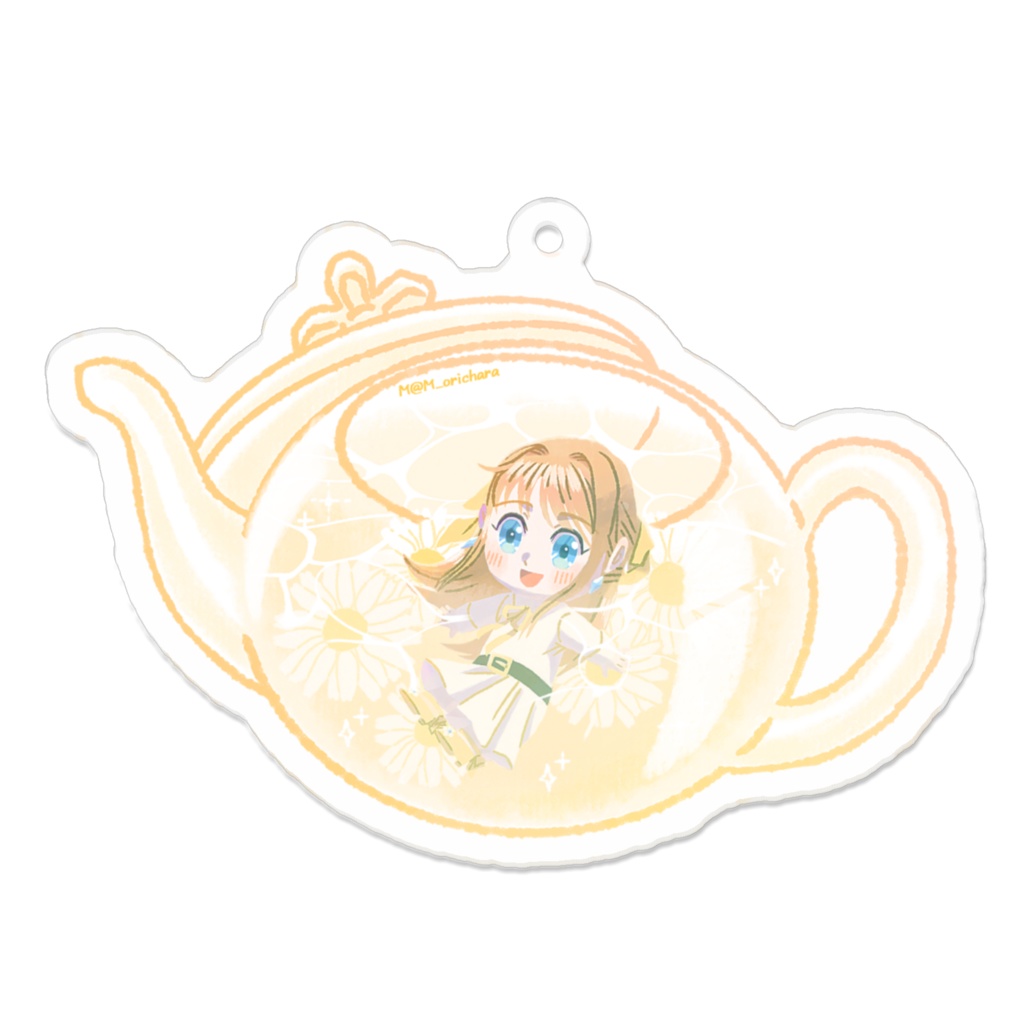 カモミール アクリルキーホルダー70×70(mm)