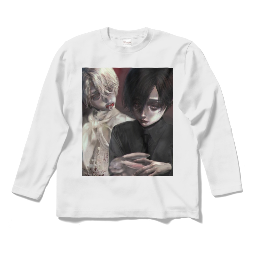「VAMPIRE」ロングスリーブTシャツ白＆黒