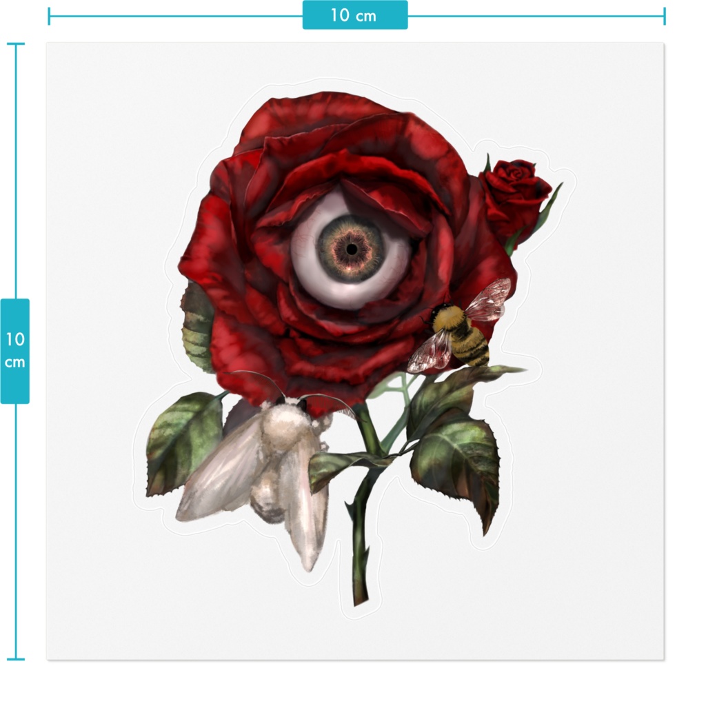 「薔薇の目」クリアステッカー