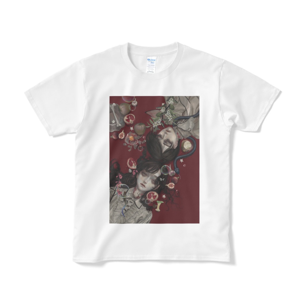 「果実」Tシャツ短納期白&黒