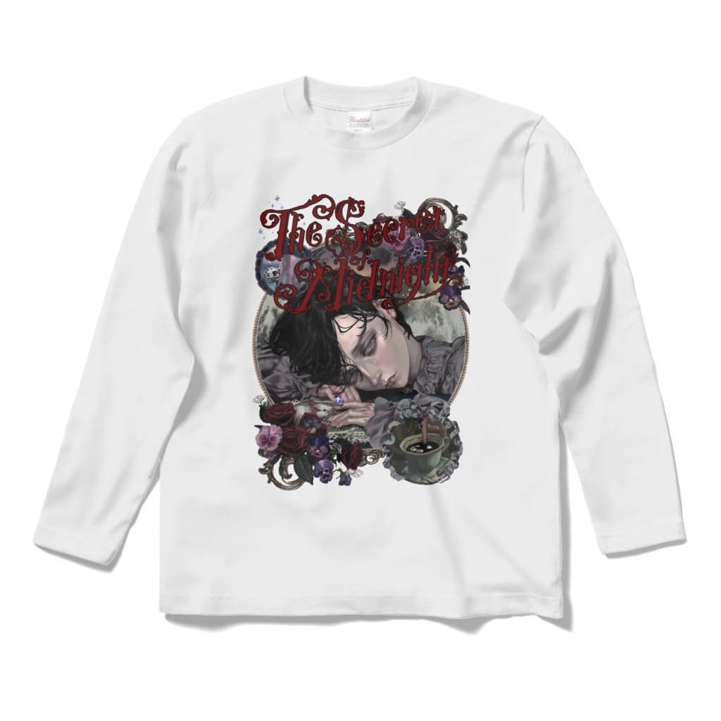 「TheSevretOfMidnight」ロングスリープTシャツ白&黒