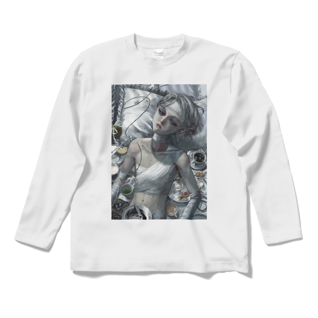 「午後四時」ロングスリープTシャツ白＆黒