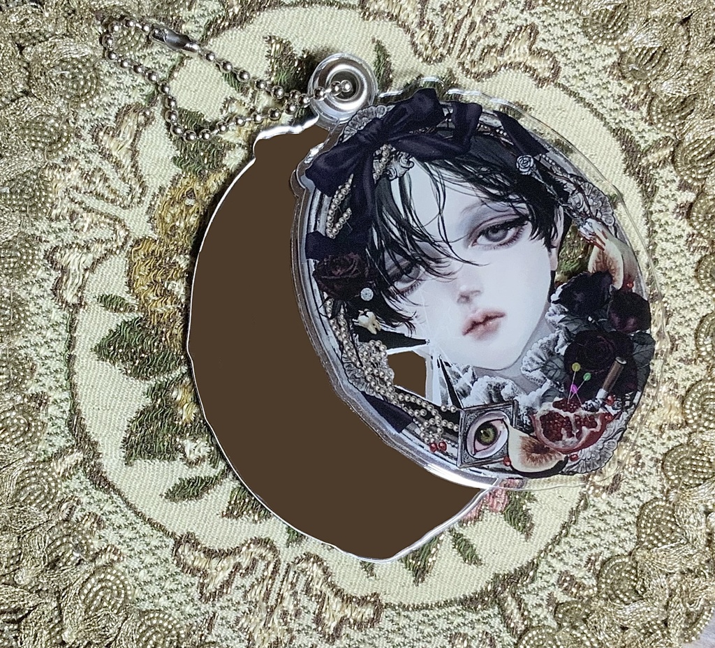 アクリルスライドミラーキーホルダー