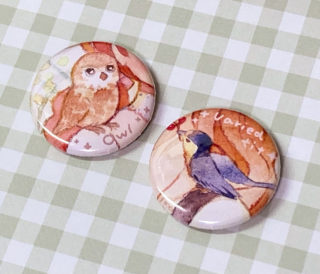 【創作】鳥の缶バッジセット