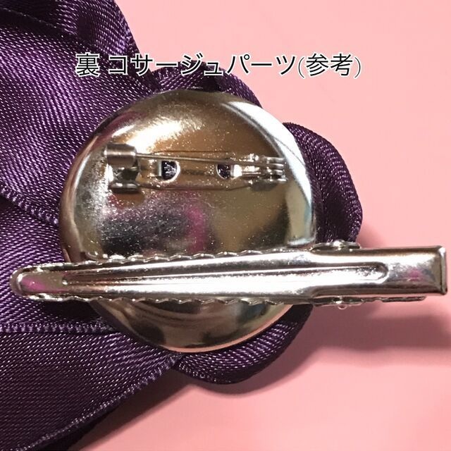 巻き薔薇 ブローチ 赤