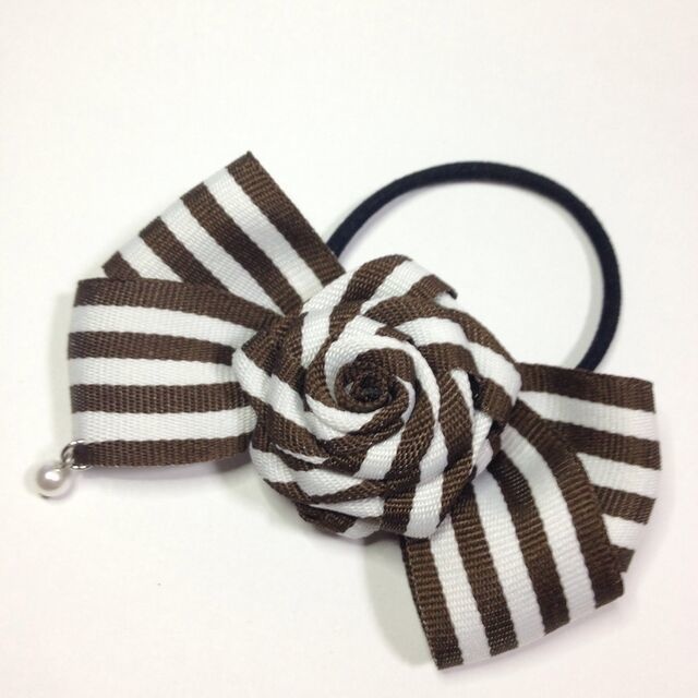 お茶会ヘアゴム ココア