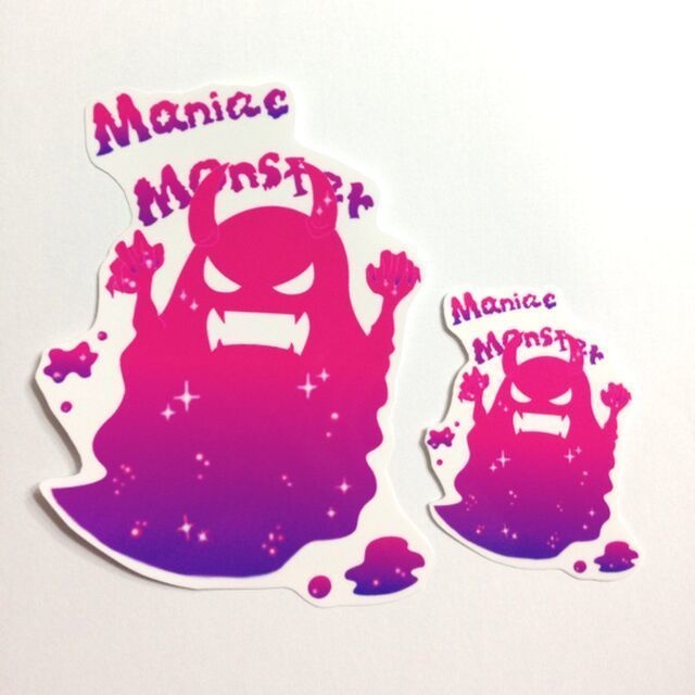 マニアックモンスター白 ステッカー