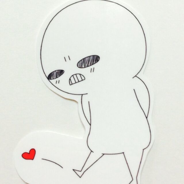 もじもじつね子ステッカー