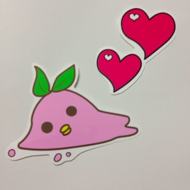 溶けるももぴよステッカー+ハートステッカー