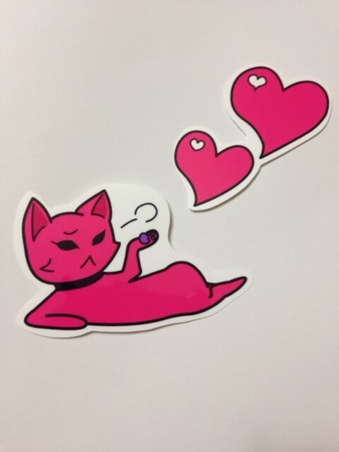 生意気 ももねこステッカー+ハートステッカー