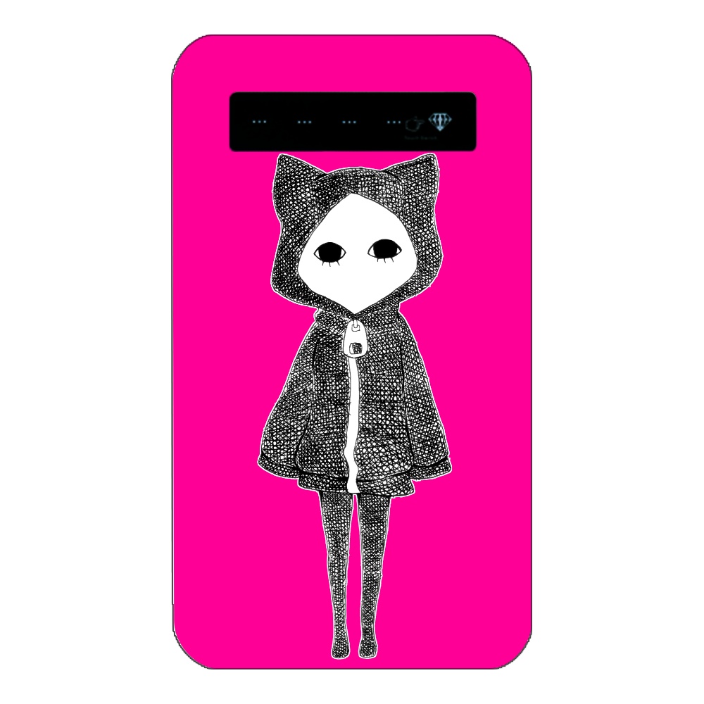 【受注生産】キズねこピンク モバイルバッテリー