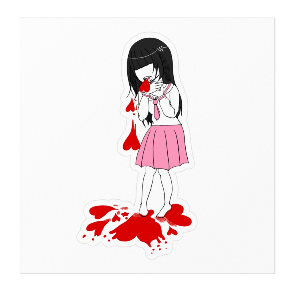 溢れる愛 ピンクセーラー ステッカー