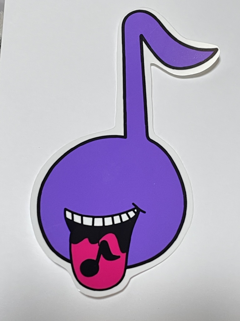 【BIG】紫ポイズン音符ステッカー