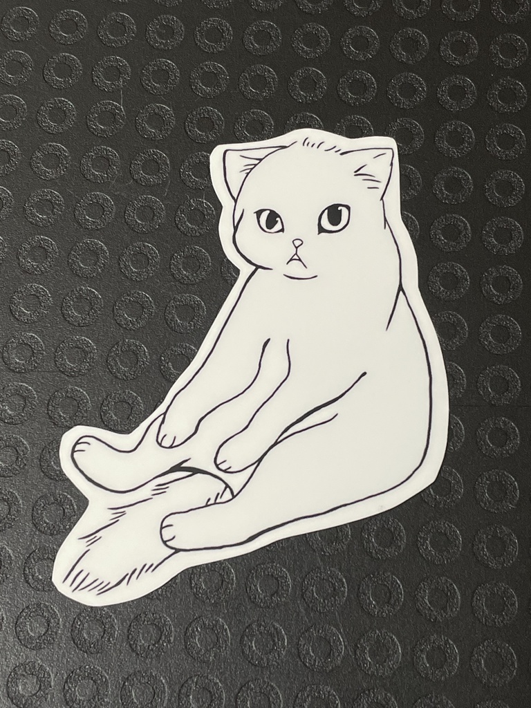 ねこ座り ステッカー