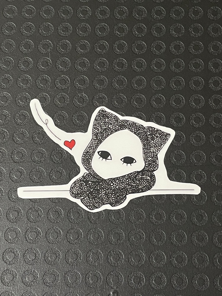 たそがれ キズねこ ステッカー