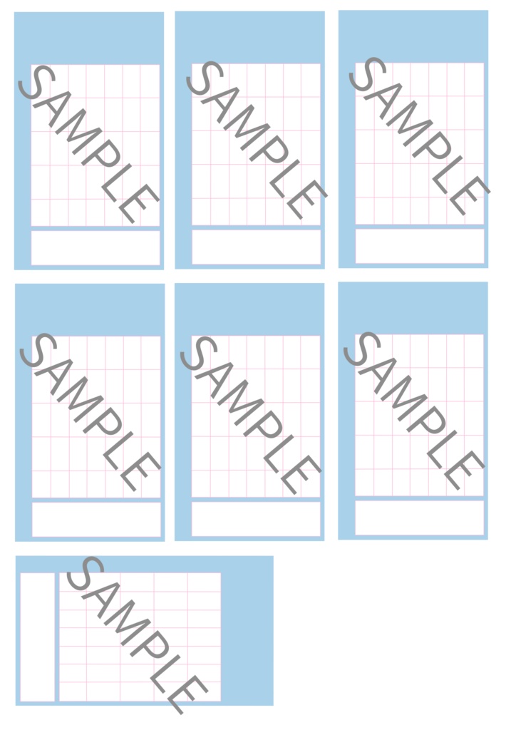 【M5】私のための片面マンスリーリフィル くすみブルー×ピンク