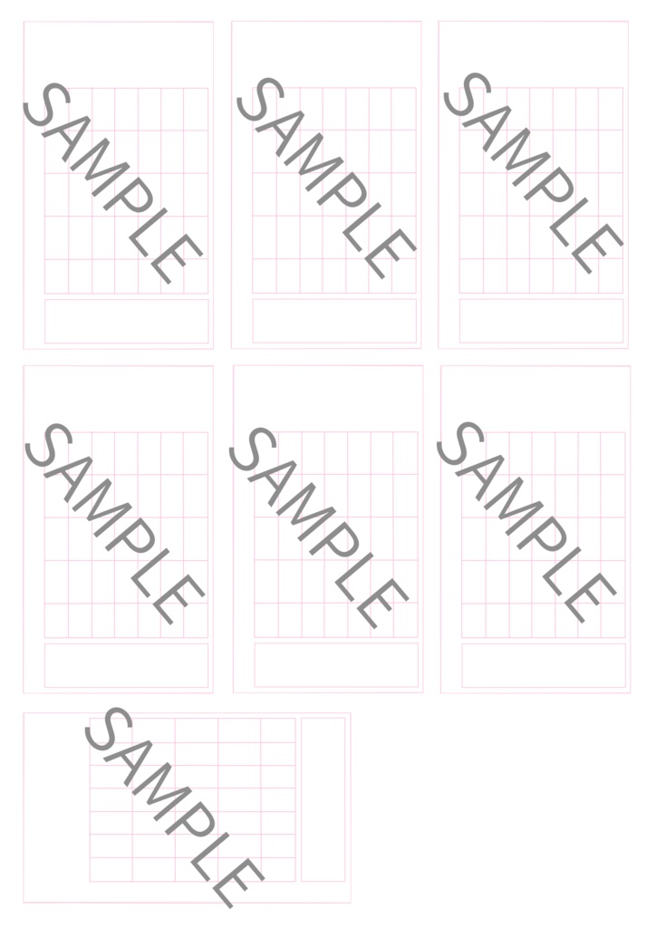 【M5】私のための片面マンスリーリフィル ピンク枠