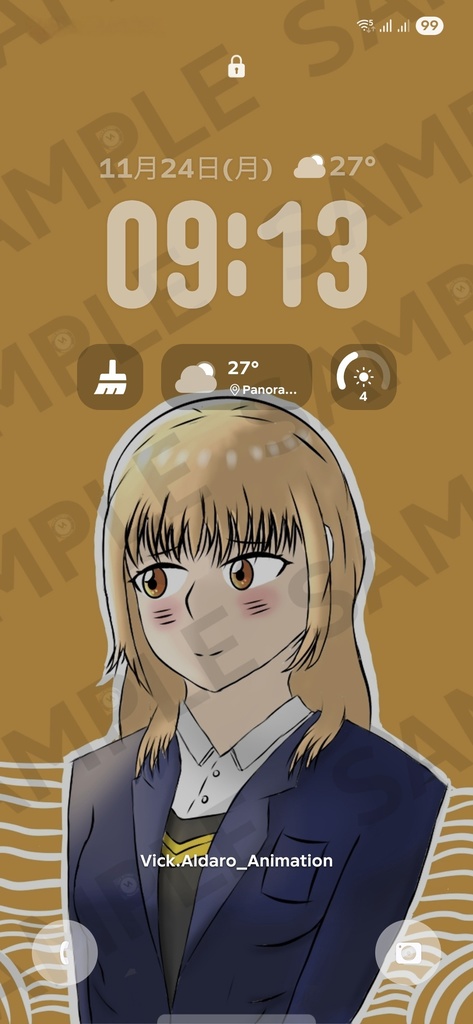 Wallpaperは真昼さんのスマホ