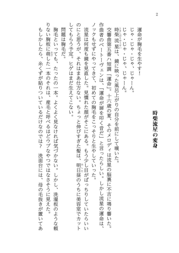 【完売】文庫版 時柴流星の変身