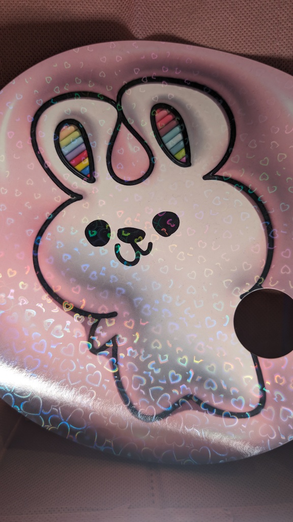 ハートキラキラぷっくりうちわ