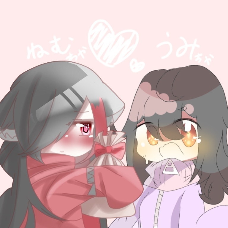 ねむちゃ×うみちゃ 缶バッジ【57mm】