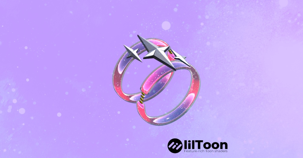 【無料】【流れるアニメーション付き】VRChat向け指輪