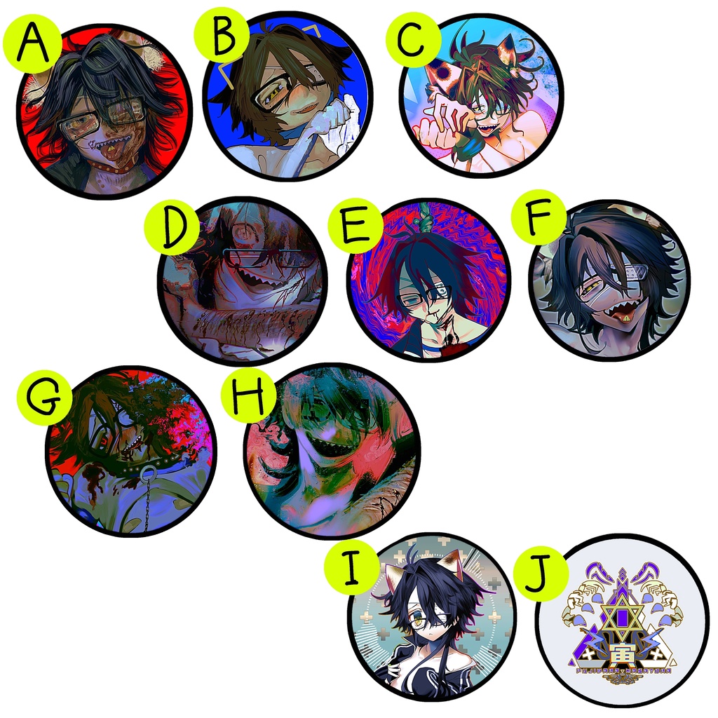 ミケニート 全種類!手作り缶バッジコンプリートセット