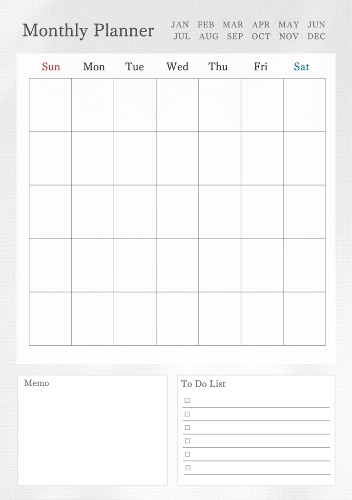 繰り返し使える!シンプルデジタルプランナー4点セット|A4・A5対応(月・週・日+ハビットトラッカー)