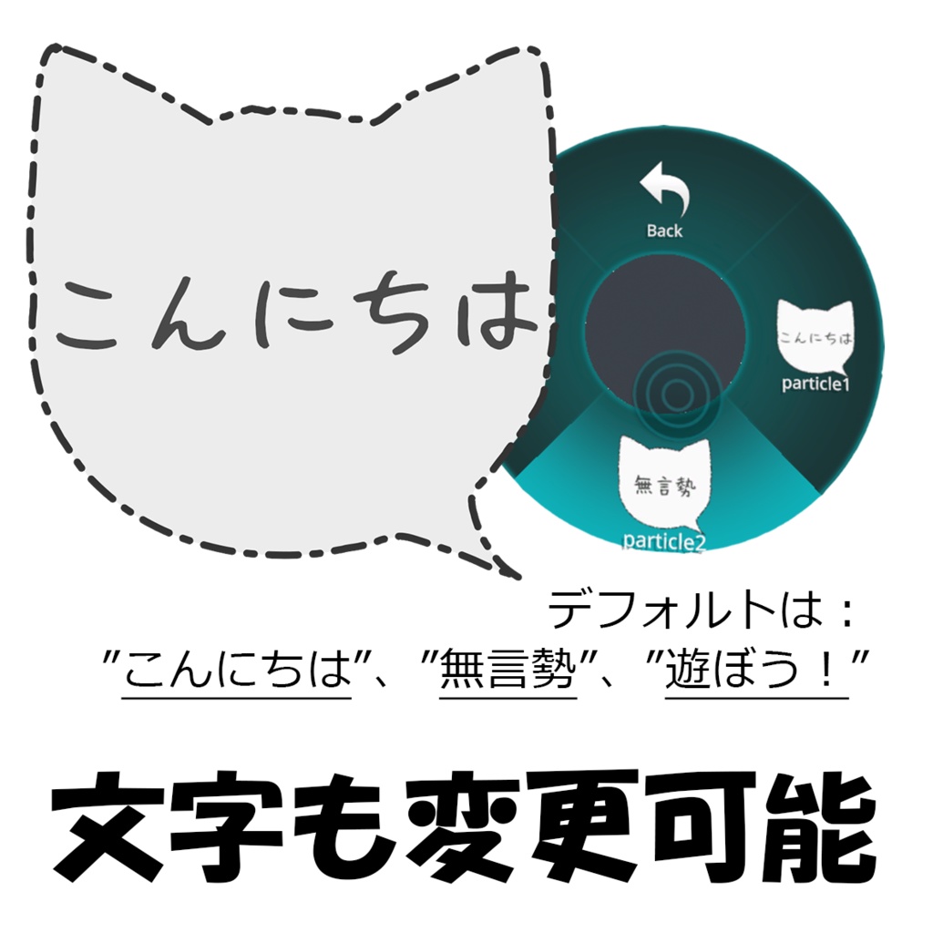 【VRChat】メッセージ指輪 猫の指輪 ねこリング Cat Ring