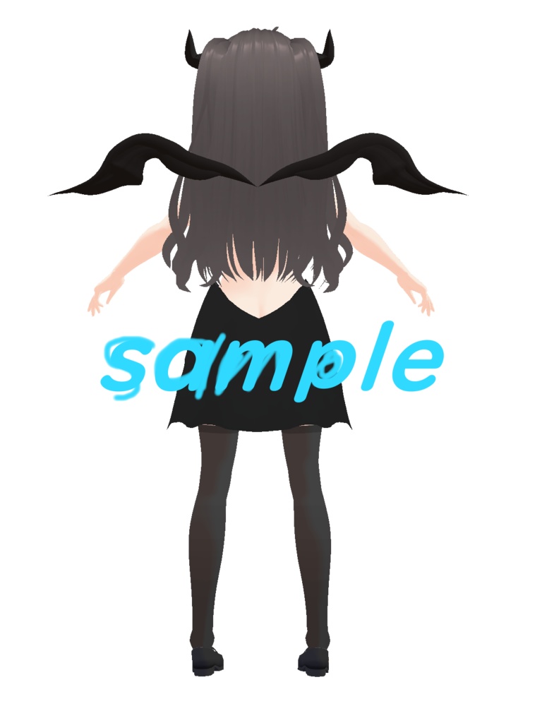 ■VRMmodel■ 黒サキュバス無料&有料 ■3Ⅾmodel■