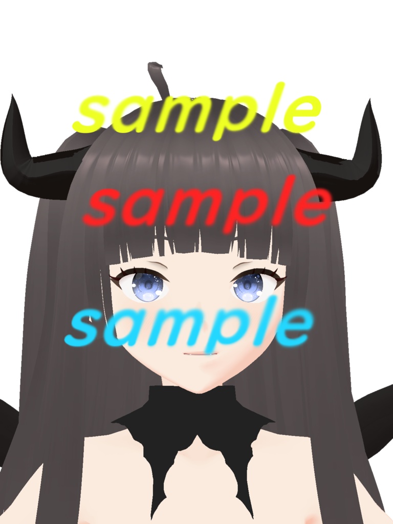 ■VRMmodel■ 黒サキュバス無料&有料 ■3Ⅾmodel■