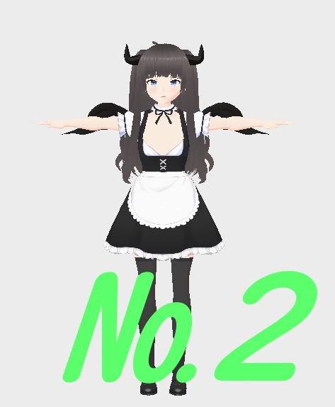 ■VRMmodel■ 黒サキュバス無料&有料 ■3Ⅾmodel■