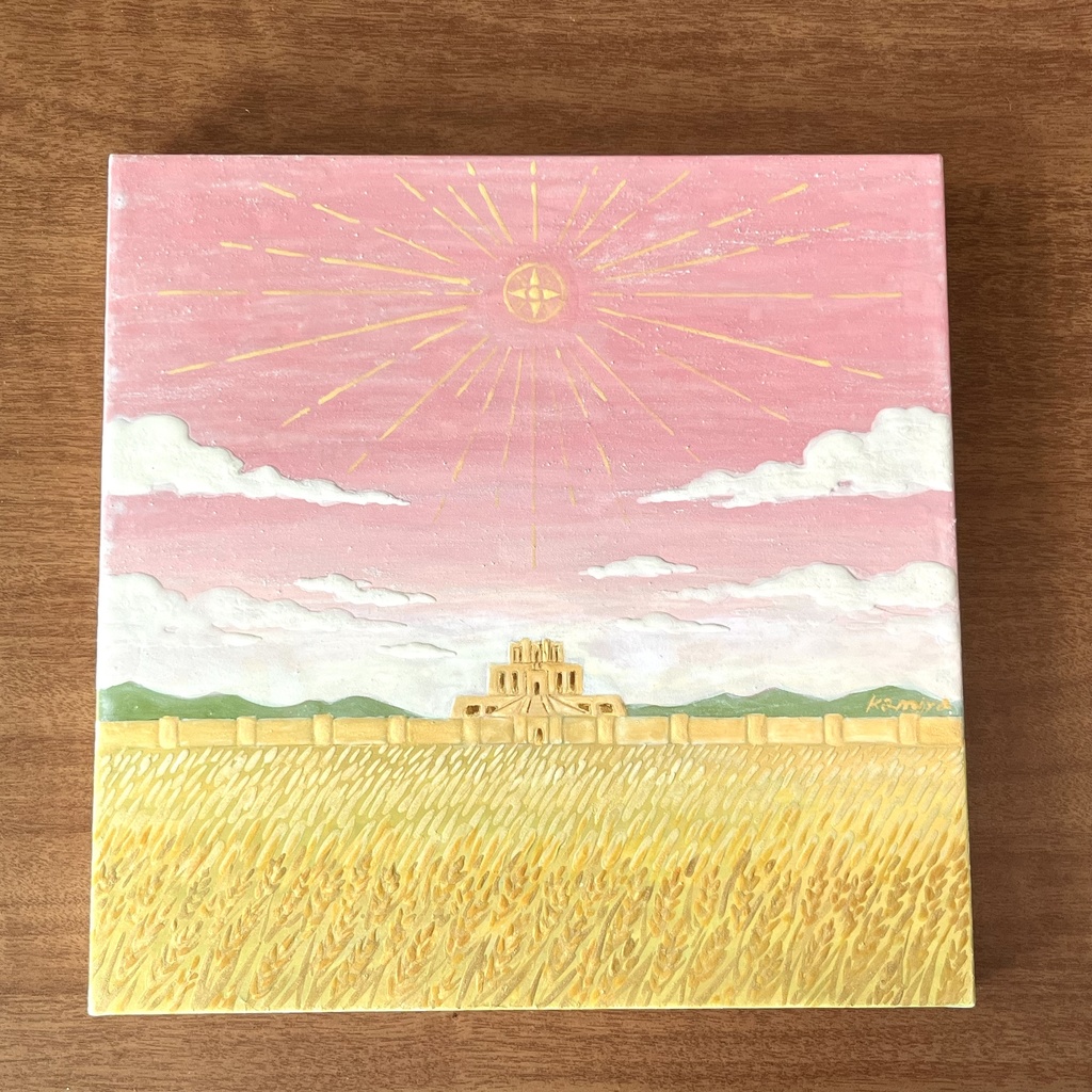 ハンマケ事後通販⑥日本画「太陽と麦とウルク」