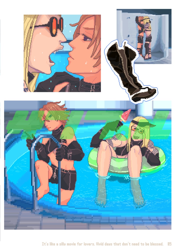 無料DL頒布【ハッピーミクトランパ】ドット絵とちょっと文の豆本