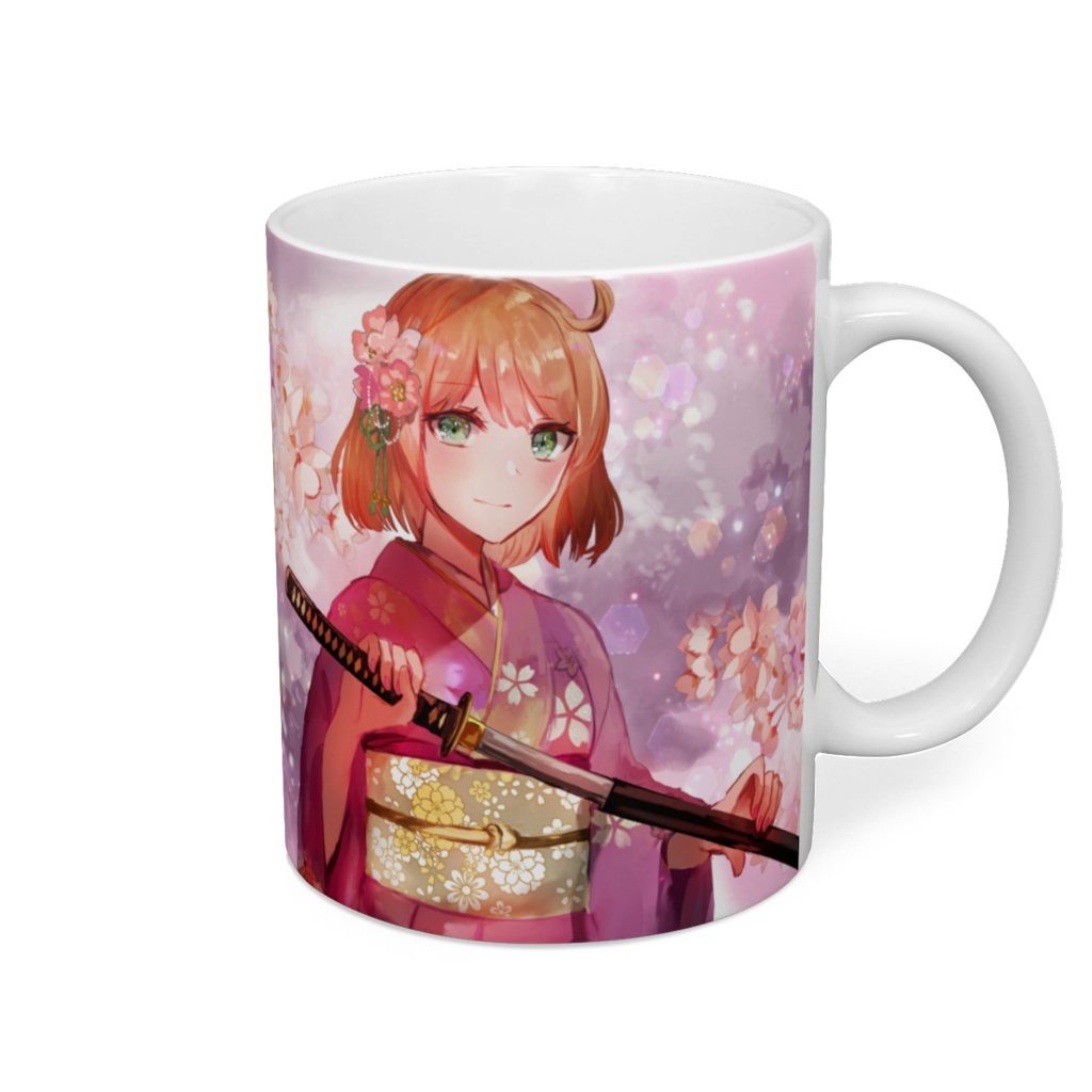 りほと桜の彩りマグカップ
