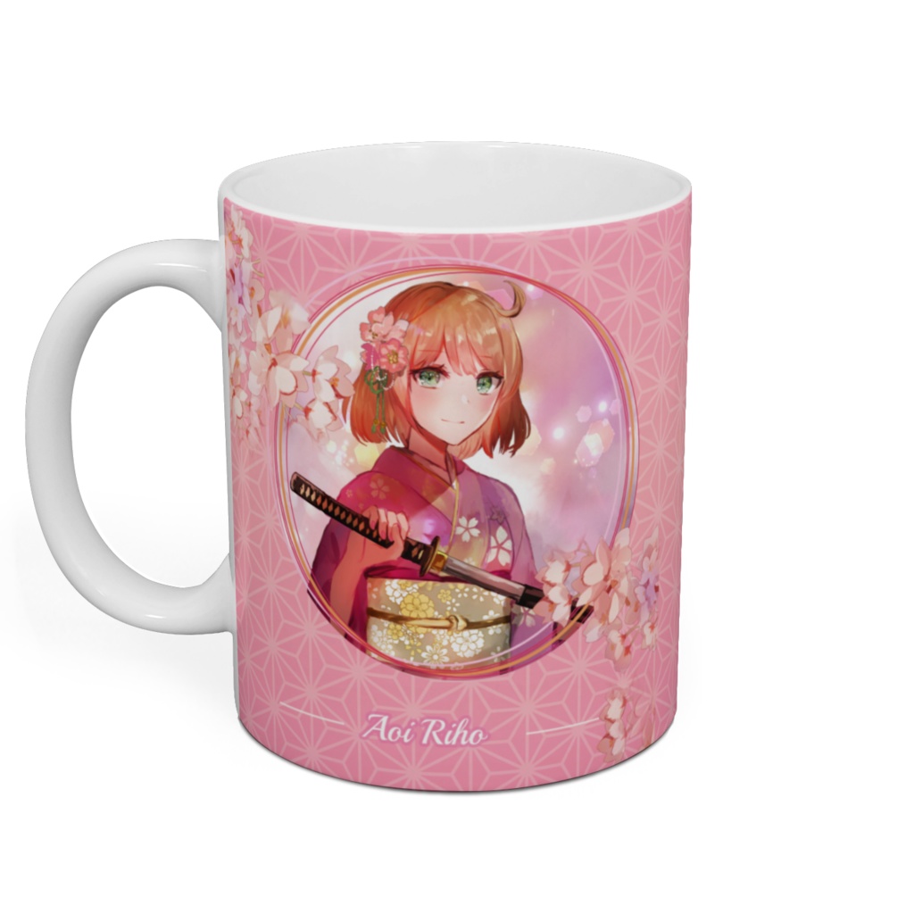 りほと桜の彩りマグカップ