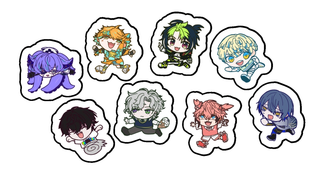 めちゃつえークリアステッカーセットA