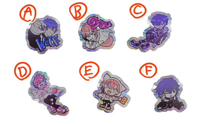 ぎゃうるふホログラムステッカー