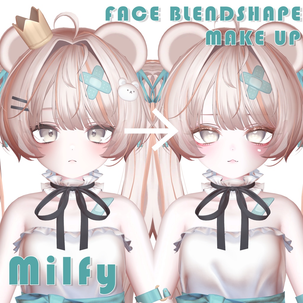 【Milfy ミルフィ】MAKEUP(FACE+BODY) & EYE & Face Blendshape