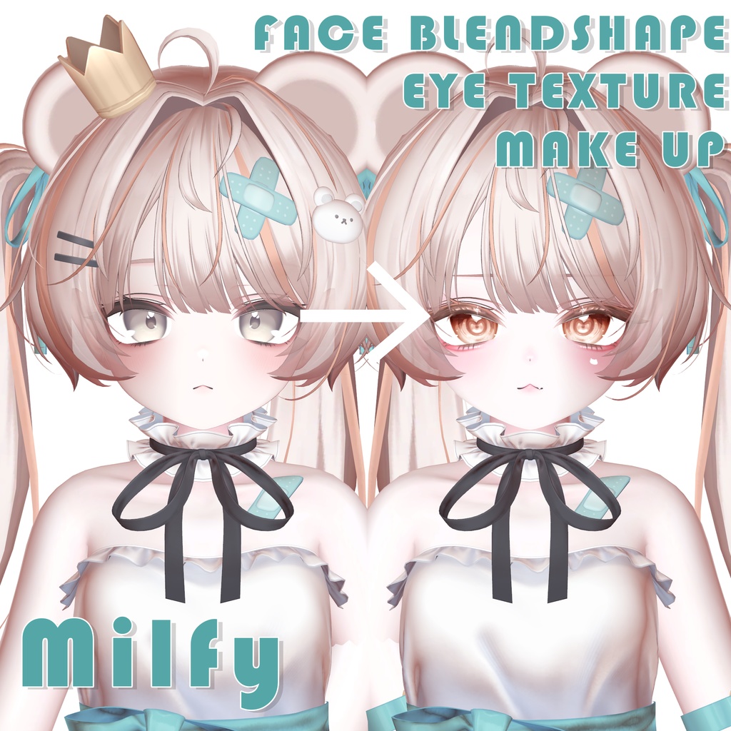 【Milfy ミルフィ】MAKEUP(FACE+BODY) & EYE & Face Blendshape