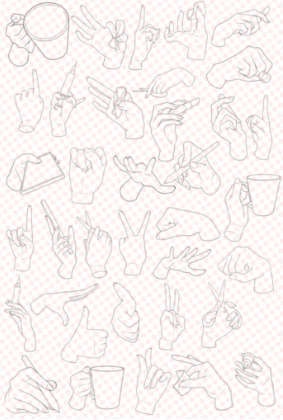 トレスフリー女の子の手のポーズ集①