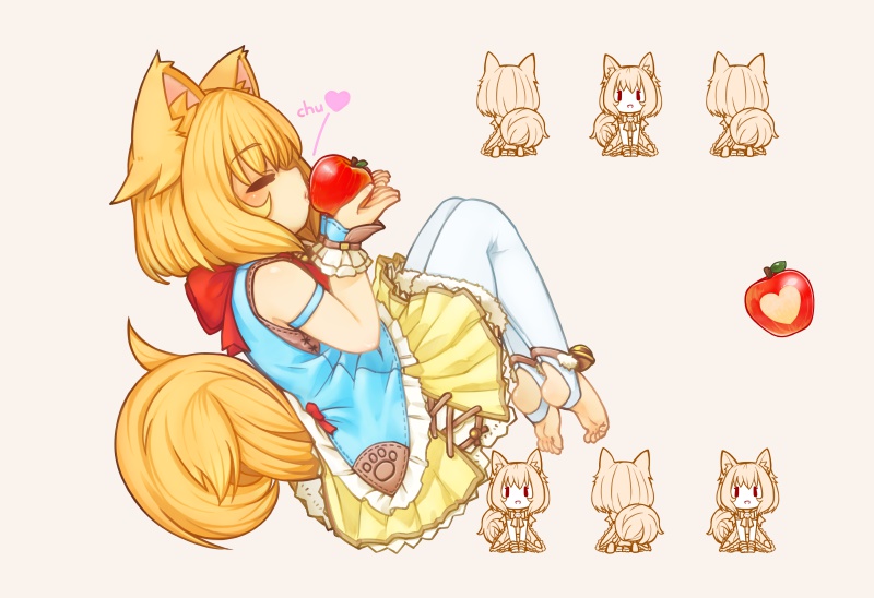 パスケース 「Apple Kiss」 キツネ