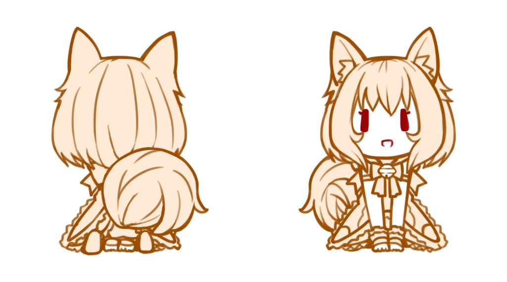 トートバッグ 「Apple Kiss」 キツネ